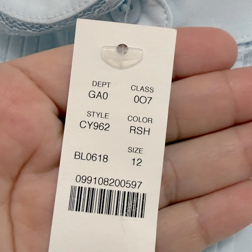 NWT J.Crew Lace-Trim Button-Up Top in Crepe de Chine